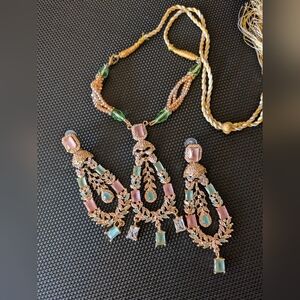 Pakistani/Indian beautiful pastel jewelry set